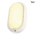 SLV LED Outdoor luminaire TERANG 2 Wall-/Ceiling luminaire, oval, 120, SMD LED, 3000K, IP44, white