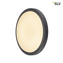 SLV AINOS, Outdoor Ceiling luminaire, LED, 3000K, round, anthracite, with sensor