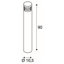 SLV Udend�rslampe VAP SLIM 90 Standerlampe b�rstet st�l