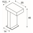 SLV Outdoor Floorlamp RUSTY PATHLIGHT, IP44, height 40cm, GX53 TCR-TSE max. 9W, FeCSi steel rust color