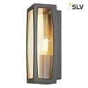 SLV Outdoor luminaire MERIDIAN BOX 2 Wall luminaire, E27, IP54, anthracite
