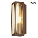 SLV Outdoor luminaire MERIDIAN BOX 2 Wall luminaire, E27, IP54, rust