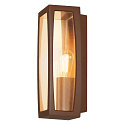 SLV Udend�rslampe MERIDIAN BOX 2 V�glampe, E27, IP54, rustfarvet