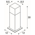 SLV Outdoor luminaire GRAFIT Floor lamp, anthracite, height 30cm