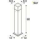 SLV Standerlampe GRAFIT, 0cm, antrasit, E27, max 11W