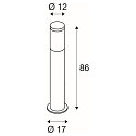 SLV Floor lamp F-POL, round, anthracite, E27