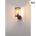 SLV Outdoor luminaire PHOTONIA Wall luminaire, E27, IP55, anthracite, glass clear