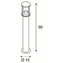 SLV PHOTONIA, Standerlampe, A60, rund, antracit, klart glas