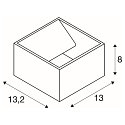 SLV Wall luminaire LOGS WALL, square, LED warmwhite, 6W,