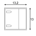 SLV Wall luminaire LOGS WALL, square, LED warmwhite, 6W,