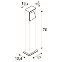 SLV Floor lamp LOGS 70, square, LED warmwhite, 8W,, anthracite