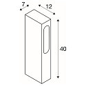 SLV Floor lamp SLOTBOX 40, square, anthracite, 4,3W LED, warmwhite