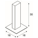 SLV H-POL, Udend�rs-/Standerlampe, 1-flamme, LED, 3000K, antracit, h�jde 36 cm