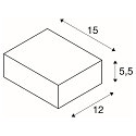 SLV V�glampe QUADRASYL WL 15, firkantet, GX53, max. 11W