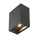 LED V�glampe QUAD 1 XL, firkantet, 4,5W, COB LED, 3000K, 110�, antracit