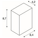 Wall luminaire QUAD 1, square, LED warmwhite, 1x3W,