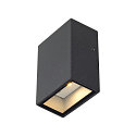 V�glampe QUAD 1, firkantet,  LED varmhvid, 1x3W,, anthracite