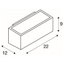 SLV V�glampe BOX R7S, firkantet,  R7s, max. 80W,, anthracite