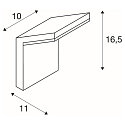 SLV LED Udend�rslampe ORDI V�glampe, antracit, 120�, SMD LED, 3000K, IP44, uden Sensor