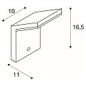 SLV LED Udend�rslampe ORDI V�glampe, antracit, 120�, SMD LED, 3000K, IP44, med Sensor