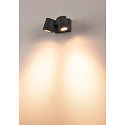 SLV Udend�rslampe NEW MYRA WALL SPOT V�glampe, 2xGU10, IP55, antracit
