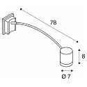 Displaylampe NEW MYRA DISPLAY CURVE Udend�rslampe, GU10, max. 50W, IP55, s�lvgr�