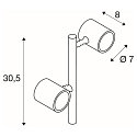Udend�rslampe NEW MYRA 2 Lampehoved, GU10, max. 2x4,5W, IP44, antracit