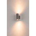SLV Wall luminaire ASTINA STEEL GU10 UP/DOWN Outdoor luminaire, stainless steel 304, 2xGU10, max. 2x35W