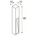 SLV LED Udend�rs Standerlampe RUSTY SLOT 80, IP55, h�jde 80cm, 8.6W 3000K 30lm, FeCSi st�l rust-farvet