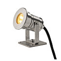 SLV LED Floor Spot DASAR PROJECTOR LED Outdoor Spot, 230V, 5W, 40�, 3000K, IP67, stainless steel