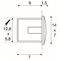 LED V�glampe DOWNUNDER OUT LED M, 0,96W, 3000K, IP55, hvid