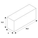 SLV Accessories for LED Wall recessed luminaire ADI LED Mounting pot, black