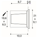 SLV BRICK, Udend�rs V�gindbygningslampe, LED, 3000K, rustfrit st�l, 230V, IP67, 10W, 850lm