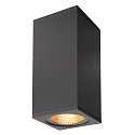 BIG THEO WALL, Udend�rs-/V�glampe, 2-flamme, LED, 3000K, Flood op/ned, antracit