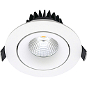 Indbygningslampe VELIA TILT rund IP44, hvid mat dæmpbar 13W 850lm 1800|3000K