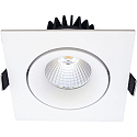 Indbygningslampe VELIA TILT firkantet IP44, hvid mat  11W 740lm 3000K