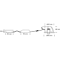 Indbygningslampe VELIA LARGE TILT IP44, hvid mat dæmpbar 11W 650lm 2700K