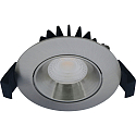 Indbygningslampe VELIA LOW PROFILE rund IP44, aluminium børstet dæmpbar 5,5W 340lm 4000K