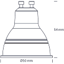 SLV LED lyskilde 10 stk. GU10 4,8W 380lm 3000K 36° dæmpbar opal
