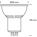 LED lyskilde LONG LIFE GU10 5W 370lm 4000K 38° dæmpbar opal