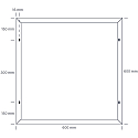 SLV mounting frame ECOTECH, silver