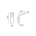ACB Udend�rs wall luminaire ZEN 16/2038-25 IP65, antracit
