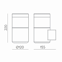 ACB Udend�rs wall luminaire BRISK 16/2085 IP65, antracit