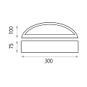ACB V�glampe ALBA 16/3386-30 up / down, overmalbar E14 IP20, opal, hvid d�mpbar