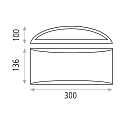 ACB V�glampe DANA 16/3387 up / down E14 IP20, opal, hvid d�mpbar