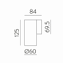 ACB V�glampe PIPE 16/3986 IP20, sort