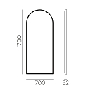 ACB mirror with lighting GIORGIA 3994, black