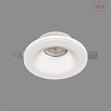  Recessed luminaire GAMMA 3409/12 with funnel cover, GU10 max. 10W (LED), paintable plaster, white