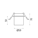 Loftlampe ZOOM 3764/5 GU10 IP20, opal, hvid d�mpbar