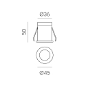 ACB Downlight DOT 3949/4 IP20, sort